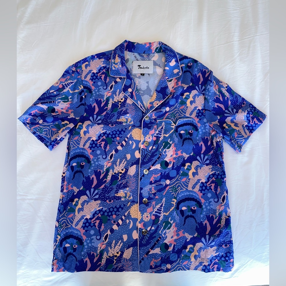 Tambolo Blue Pink Elegant Button Down - Hamptons Original